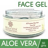 Pure Aloe Vera Gel Moisturiser for Face & Body, 50g | All Skin Types | By Bella Vita Organic