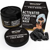 WOW Activated Charcoal Face Mask with PM 2.5 Anti-Pollution Shield No Parabens and Mineral Oil Wash Off Face Mask, 200ml