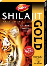 Dabur Shilajit Gold - 10 Capsules Rs. 144 at  Amazon