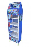 FLIPZON Plastic Jungle Multipurpose 6 Shelves Foldable Toy Box Almirah (Blue, FLIP_BJ6SB)
