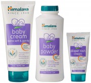 [App only] Himalaya Baby Grooming Kit (Powder-200g, Lotion-200ml and Cream-200ml) with Diaper Rash Cream 50g