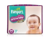 Pampers Active Baby Medium Size Diapers (90 count) Rs 836  Amazon