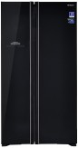 Hitachi 659L Frost Free Side-by-Side Refrigerator (R-S700PND2 - GBK, Black Glass Finish, Inverter Compressor)