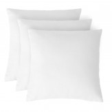 Amazon Brand - Solimo 3-Piece Medium-Sized Cushion Set - (16 x 16 Inches), White (Vacuum Packed)