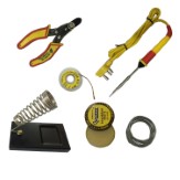 Generic 6 in1 Electric Soldering Iron Stand Tool Wire Stripper Kit 25 Watt Welding Stick Set