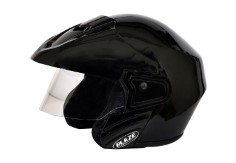 Mototrance Blaze Trace Open Face Helmet Black (ISI Mark)
