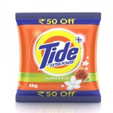 Tide Plus Extra Power Detergent Washing Powder - 4 kg (Jasmine and Rose, Rupees 50 Off)