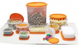 Princeware SF Package Container Set, 10-Pieces, Orange