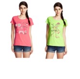 Cloth Theory Women's Cotton T-Shirt flat 65% off from Rs. 199 at Amazon