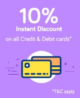 Additional 10% Off on Rs.4000 with Credit & Debit Cards on  Snapdeal