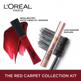 L'Oreal Paris Cannes Red Carpet Lip and Eye Kit (Infallible Pro Matte Liquid Lipstick, Matador, 6.3ml and Lash Paradise Mascara, 7.6ml)