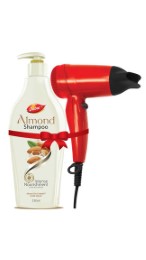 Dabur Almond Shampoo 350ml With Free Hair Straightner  Rs. 128 at PayTm