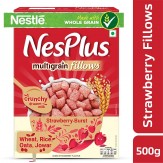 Nestle NesPlus Breakfast Cereals, Multigrain Fillows - Strawberry Burst, 500g