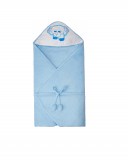 Tiny Care Hooded Wrap Terry Plain (Blue)