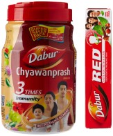 Dabur Chyawanprash Awaleha 2KG + Free Dabur Red Tooth Paste 200 g Rs. 375 at  Amazon