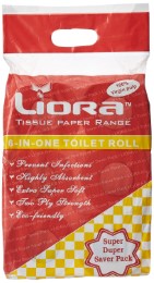 Liora Toilet Roll - 6 Pieces (Pack of 2) Rs 205 at Amazon