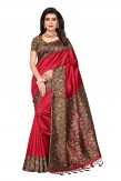 ishin Art Silk Saree with Blouse Piece