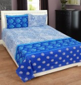Home Elite 120 TC Cotton Double Bedsheet with 2 Pillow Covers 