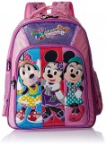 Minnie Polyester 18 Inch Purple and Pink Children's Backpack (Age group :8-12 yrs)