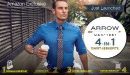 Arrow Men’s Clothing Minimum 50% off + 30% off from Rs. 314 at Amazon
