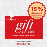 Woohoo Flat 15% Off On BookMyShow E-Gift Card