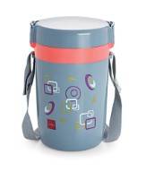 Cello Elite Grey & Pink Lunch Box- 3 Containers Rs.299 at Snapdeal