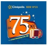 Get Rs. 75 off on Rs. 200 at Cinepolis Cinema