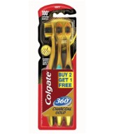 Colgate 360 Toothbrush Charcoal Gold- Buy 2 Get 1 Saver