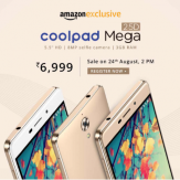 Coolpad Mega 2.5D 3GB 8MP Rs 6999 Sale starts on 24 Aug 2 PM at Amazon