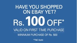 Rs.100 off on purchase of Rs.500 at Ebay ( only for new user )