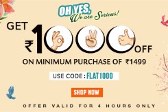 Rs.1000 off on minimum purchase of Rs.1499 at Yepme