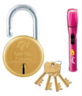 Godrej Nav-Tal 7 Lever Padlock (Golden) with Torch (Assorted color) Rs. 489 at  Snapdeal