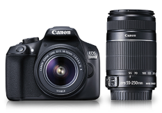 Canon EOS 1300D Kit (18-55 and 55-250mm IS II Lens) DSLR Camera(Black) Rs.29899 at Amazon