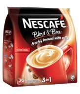Nescafe 3 In 1 Blend & Brew Original Premix Coffee, 30 Sticks
