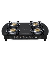 Pigeon Brass Black 4 Burner Glass Top Rs. 3950 at  Snapdeal