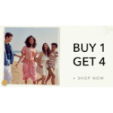 Buy 1 Get 4 Buy 1 Get 2 Buy 1 Get 1 on Clothing's and Accessories