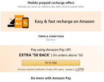 Amazon bill pay and mobile recharge offer July 2019