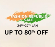 Amazon Fashion Republic sale up to 80% Off (24-27 Jan)