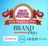 Extra Happiness Days Brand days Dell,Oneplus & more + bank offer @ Amazon