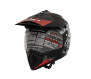 Vega Off Road Gangster OFRGDBR1 Helmet (Dull Black and Red, M)