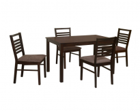 @Home by Nilkamal Gem 4 Seater Dining Table Set (Cappuccino)