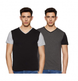 Symbol Men's Plain Regular fit T-Shirt (Combo Pack of 2)