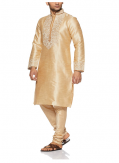 Manu by Manyawar Men's Silk Kurta Pyjama up to 60% Off at Amazon