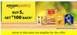 Pantry offer - Buy 5 & Get ₹200 Back Store @ Amazon