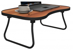 Forzza Zoey Laptop Table (Walnut with Black Frame)