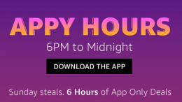 App Only deals 6 PM to Midnight January 6, 2019  Amazon