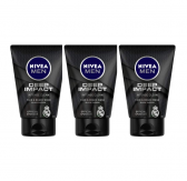 Nivea Men Deep Impact Intense Clean Face Wash, 100 ml (Pack of 3)