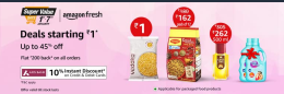 [1 - 7 Jan 2022] Amazon Super Value Day Groceries & Daily Needs Get 40% off + Get 10% instant discount with Axis Bank card