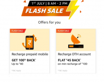 Bill Payment and Recharge - Flash Sale 1st July 2019 from 8:00 AM to 2:00 PM