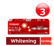 [Pantry] Colgate Visible White Sparkling Mint Toothpaste - 100 g (Pack of 3)